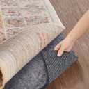 Veken Non Slip Cushioned Rug Pad Gripper 6 x 9 Ft, Felt and Silicone Backing, 1/4 inch Thick, Carpet Liner Protector Mat for Area Rugs and Hardwood Floors, with Over 99 Pcs Anti-Slip Strips Pattern