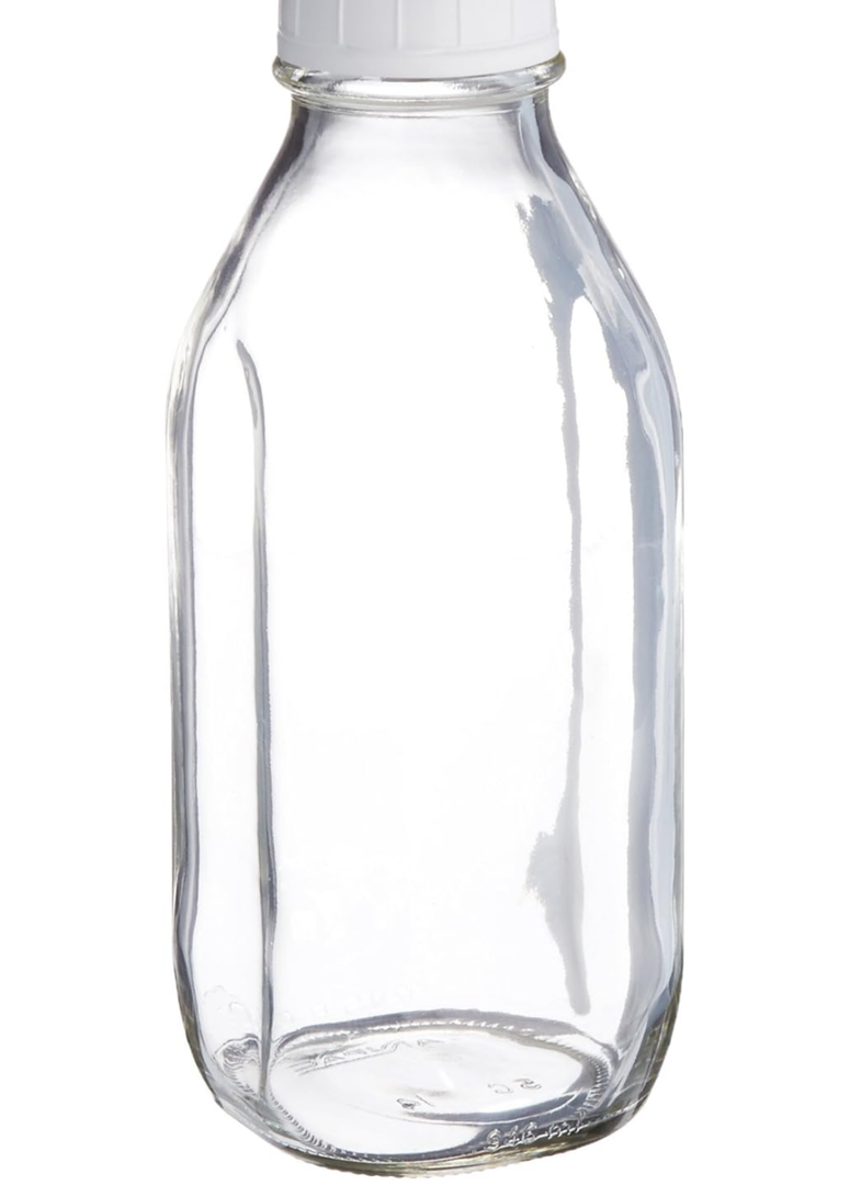 Libbey Glass Milk Bottle with Lid - 33.5 oz