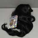 Black Wig with Bangs for Women Long Black Wavy Wigs 26 Inch Natural Black Wigs Natural Looking Heat Resistant Synthetic Wig for Daily Party Use