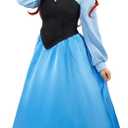 Naywig Mermaid Princess Dress Ariel Costume Halloween Party Cosplay Birthday Dress Up For Women, Size S