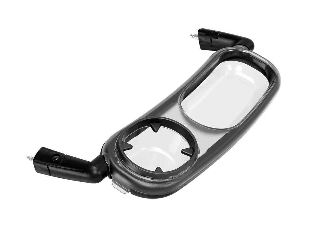 Snack Tray Fits for UPPAbaby Vista/Vista V2/Vista V3/Cruz/Cruz V2/ RumbleSeat/RumbleSeat V2, Stroller Tray with Cup Holder & Recessed Bowl, Dishwasher Safe, Quick Attachment, Folds with Stroller, Grey