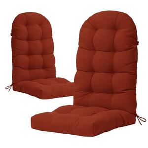 YEFU Adirondack Chair Cushion, Rocking Chair Cushions high Back, Thickened Patio Chair pad for Indoor and Outdoor, 49x20x4.7 inch, Burnt Orange, 2-Pack