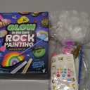 Dan&Darci Kids Rock Painting Kit - Glow in The Dark - Christmas Gifts Arts & Crafts for Boys and Girls Ages 6-12 - Craft Activities Kits - Creative Art Toys for 6, 7, 8, 9, 10, 11 & 12 Year Old Kid