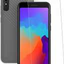 Cover for BLU C5L MAX Phone Case [5.70"],Black Protective TPU Soft Shell,Accurate Hole PositionScreen Protector Tempered Film [1 Pack]