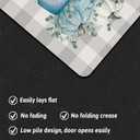 Fall Kitchen Mat Rugs Sets of 2,Blue Happy Fall Y'all Truck Pumpkin Tractor Checkered Rugs for Decorations Hallways,Sink,Laundry Room,Floor Non Slip Carpet Washable 16x24 + 16x41 in (Colorful 10)