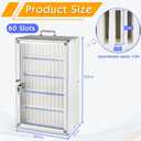 60 Slots Aluminum Alloy Cell Phone Locker, Phone Holder for Classroom, 60 Slots Transparent