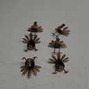 FORUP 6 Pack Metal Turkey Tea Light Candle Holders, Thanksgiving Candle Holder, Thanksgiving Home Table Decoration (Copper)