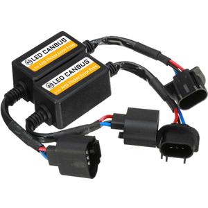 2PCS Car LED Headlight Canbus Decoder, H13/9008 Blinker Resistor, Warning Error Fault Decoder to Fix Bulb Switch Problem, Universal LED Light System Anti-Flicker Harness Adapter