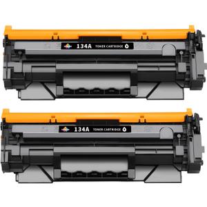 134A Toner Cartridge (with Chip) Replacement for HP 134A 134X W1340A W1340X Black Ink Cartridges for HP M209dw M234dw M234sdw M234sdn Printer (2-Pack)