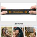 JUKMO Stretch Tactical Belt for Men, Military Work Rigger Hiking 1.5" Elastic Nylon Web Ratchet Quick Release Belt (Black, M)