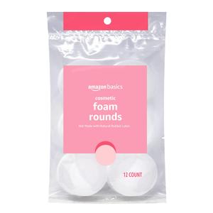 Amazon Basics Cosmetic Foam Rounds, 12 Count, Pack of 1