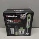 Mueller Multistick 800W 5-in-1 Immersion Blender Handheld, 12 Speed Hand Mixer - Turbo Boost, Heaviest Duty Copper Motor, Titanium Blades Hand Blender, Milk Frother Wand, Green Kitchen Accessories, Sage Green
