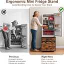 MAJALiS Mini Fridge Riser Stand Table Cabinet Shelf with Storage Space, 21.6"D x 21.6"W x 21.6"H