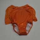 BAOHULU Gymnastics Leotards for Toddler Girls Patriotic Sparkle Red Blue Athletic Dancewear (9-10 Years, Orange 3/4 Sleeve)