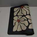 Boho Beige and Black Floral Door Mat - Bohemian Neutral Floral Front Door Welcome Mats Outdoor Entrance, 17x30 Rug