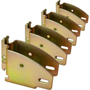 4-Pack E-Track Wood Beam End Sockets, Galvanized Shelf Brackets for 2x4 & 2x6 Wood Beam Custom Storage in Box Truck, Enclosed Trailer, Garage, Warehouse, Workshop