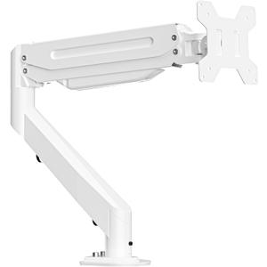 Suptek Monitor Mount Gas Spring Monitor Arm Desk Mount Fully Adjustable Fits 17 20 22 23 24 26 27 32 35 inch Monitors Weight Capacity up to 24.25 lbs, White