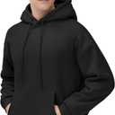 THE GYM PEOPLE Men's Fleece Pullover Hoodie Loose Fit Ultra Soft Hooded Sweatshirt With Pockets (XX-Large, Black)