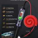 Automotive Test Light with 5-120V LED Digital Voltage Display, Circuit Tester Automotive with Voltmeter & Dual Color Polarity Indicator, Electrical Test Pen with Long Probe for Car RV Fuse Checker