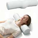 SMDR Cervical Neck Roll Pillow for Sleeping, Memory Foam Round Bolster for Neck and Shoulder Pain Relief, Firm Support Ergonomic Pillow