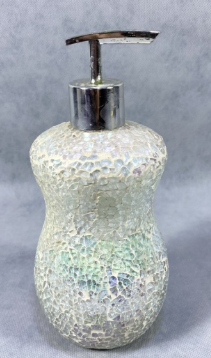 Cutiset Bathroom Accessories Set, 15oz Glass Soap Dispenser Bottle for Bath Decor, 1