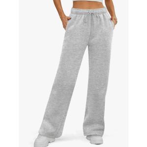 ATHMILE Womens Sweatpants 2025 Fall Baggy Wide Leg Sweatpant Fleece Lined Straight Leg Sweat Pants, Smal