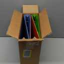 Cardinal 3 Ring Binders, Round Rings, Holds 350 Sheets, ClearVue Presentation View, Non-Stick, Assorted Colors (79550), 1.5 Inch (Pack of 4)