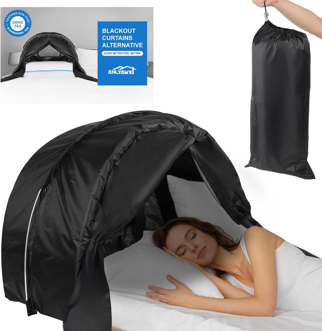 Indoor Blackout Tent with Noise Reduction for Restful Sleep Portable Solution for Light Blocking and Noise Reduction Earplugs and Earmuffs Alternatives Sleep Improvement