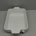 MALACASA 4.4 QT Baking Dish, 9x13 Large Casserole Dish for Oven, Ceramic Baking Pan, Rectangular Lasagna Pan Deep with Handles for Baking, Durable Microwave Oven Safe, Wedding Gift,White, Series BAKE-BAKE