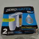 ZeroWater Official Replacement Filter - 5-Stage 0 TDS Filter Replacement - System IAPMO Certified to Reduce Lead, Chromium, and PFOA/PFOS, 2-Pack, White