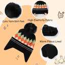 Comfoex 3 Pcs Kids Winter Hat Scarf Gloves Set Boys Girls Knit Neck Warmer Fleece Lined Children Beanie Hat Set for Ages 4-8