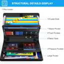 Hontom Fireproof Accordion File Organizer with Lock, 13 Pockets Expanding File Folder with Handle, Portable Business Document Organizer with Secure Storage for Letter A4 Files