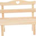 Toyvian 1pc Miniature Bench Decor Creative Photography Prop for Dollhouses Charming Pine Figurine for for Display Gifting