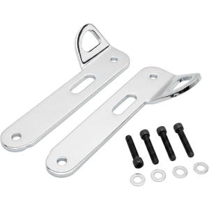 Front Tie Down Mount Bracket Kit Front for Harley Street Glide & Electra Glide 2014–2025, 5mm Thick Heavy-Duty Steel Motorcycle Tie Down Anchors, Chrome