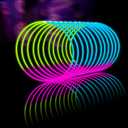 Glow Fever Glow Sticks Bulk 100ct 22'' Glow Necklaces with Connectors, Neon Light Sticks for Party Festivals Raves Concert Birthday Wedding, Tricolor