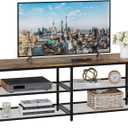 TV Stand for TV up to 65 Inch, Long 55" TV Cabinet with 3-Tier Storage Shelves,Entertainment Center TV Console Table for Living Room with Industrial TV Metal Frame, Rustic Brown
