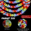Thiccywoov 6 Pcs 10ft Light up Flower Lei Garland Hawaiian Flower Banner with LED Light Strings Tropical Luau Party Supplies for Summer Party Decorations Luau Theme Wedding Event Festivals Birthdays