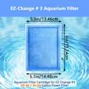 8 Pack Aquarium Filter Cartridges Compatible with Aqua-Tech 20-40 & 30-60 Gallon Power Filters - Fish Tank Filter Replacement for EZ-Change #3 Cartridges