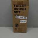 Toilet Brush, 3 Pack Toilet Brush and Holder Set Bathroom Accessories, Toilet Bowl Brush and Holder with 3 Crevice Brush for Bathroom, Toilet Scrubber Brush (White)