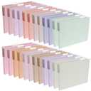 gisgfim 24 Pack Pastel Expanding Hanging File Folders Letter Size Insertable 1/5 Cut Tabs for Filing Cabinets Extra Capacity File Folders Hanging Organizer for Desk Home Office School(Pastel)
