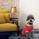 TONY HOBY Dog Pajamas 4 Legged Pet Clothes with Waffle Stripes, Dog Jumpsuit Pajamas for Medium Small Dogs (Red, Girl, XL)