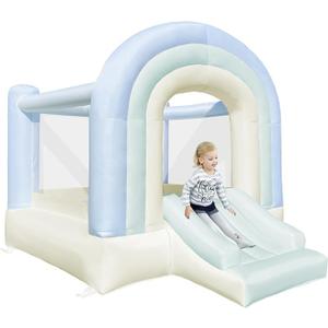 Dream Castle Bounce House，Little Freshness Blue Bounce House with Slide，Toddler Bouncy House with Blower for Indoor/Outdoor, 8 ft L x 6 ft W, Ideal Gifts for Kids