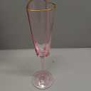 2 Pack Wedding Heart Shaped Champagne Flutes Pink Coupe Martini Glasses Cocktail Toasting Glasses Wine Cups with Gold Rim for Bridal Shower Celebrations Girl Birthday Party Supplies (Retro)