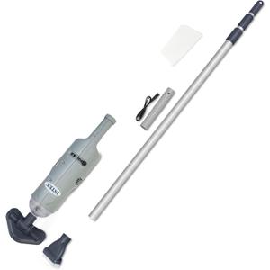 Intex Handheld Pool Vacuum Cleaner Rechargeable 94 Inch Telescoping Shaft and 2 Interchangeable Brush Heads for Above Ground Swimming Pool and Spa