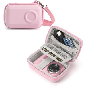 SQERO Digital Camera Case for KODAK PIXPRO FZ45 FZ55 & CAMKORY 1080P - Compact Travel Bag with 3 SD Card Slots,Small Lightweight Pouch, Cute Gifts for Adults Kids