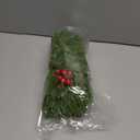 20pcs Red Berry Stems Pine Branches Christmas Berries Dcor Artificial Pine Cones Branch Craft Wreath Pick & Winter Holiday Floral Picks Holly Stem for Decoration DIY Xmas Garland Crafts