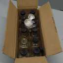 10 Pack, 4 oz Small Clear Glass Bottles w/Lids & 3 Stainless Steel Funnel - 120ml Boston Round Sample Bottle for Potion, Juice, Ginger Shot, Wellness, Oils, Whiskey, Liquids - Leakproof Travel Bottle