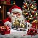 Lightahead Musical Christmas Cardinal Nest Village Carol Singing Scene Figurine with Turning Tree, Light and 8 Melodies