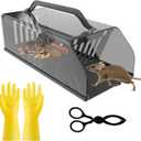 Humane Rat Trap, Live Animal Trap Outdoor & Indoor Use, Reusable Automatic Continuous Visible Mouse Traps Cage Small Rodent Trap for Mice, Rats, Chipmunks, Easy Live Catch & Release