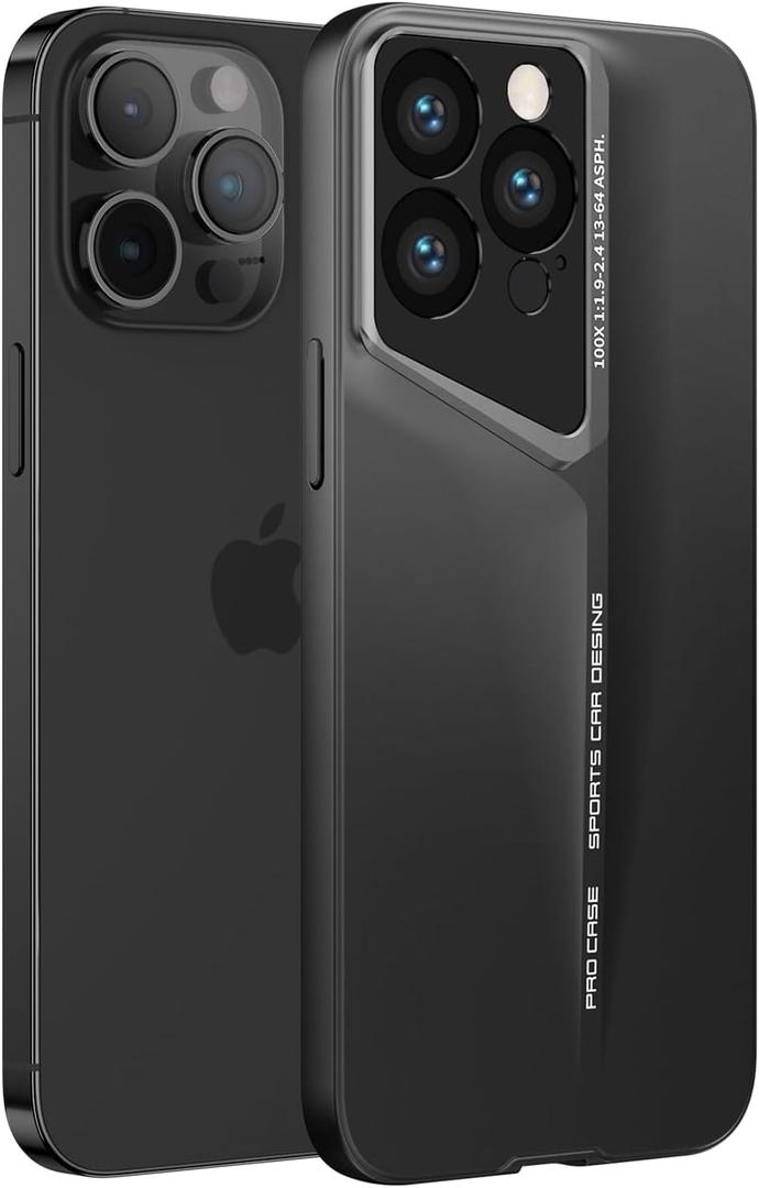 for iPhone 15 Pro Case, Blade Line Design, Camera Protection, Slim Fit Exquisite Personality Cool Shockproof for iPhone 15 Pro 2023 (Black, iPhone 15 Pro)
